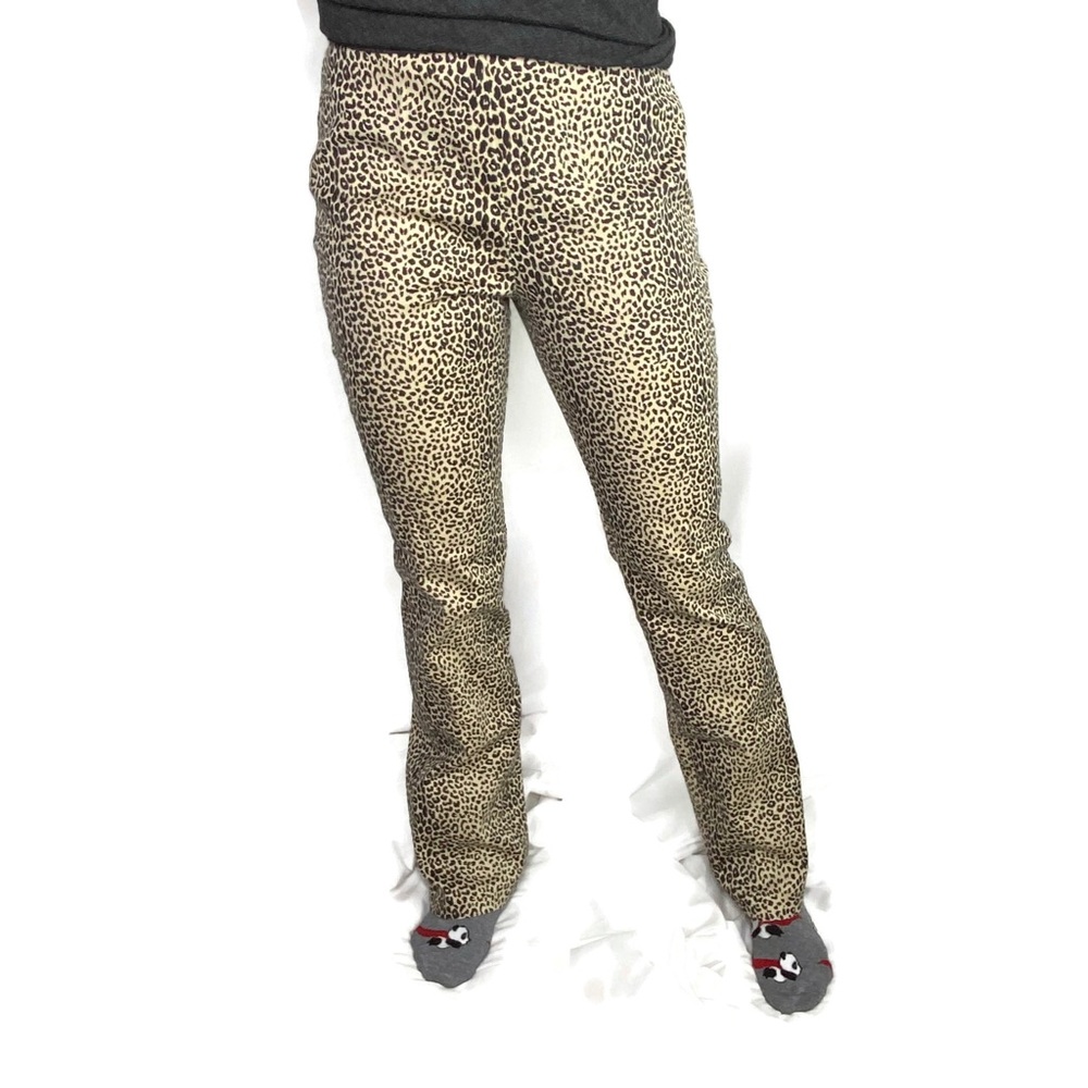 Karen Kane Lifestyle Leopard Print Side ZIP Pant